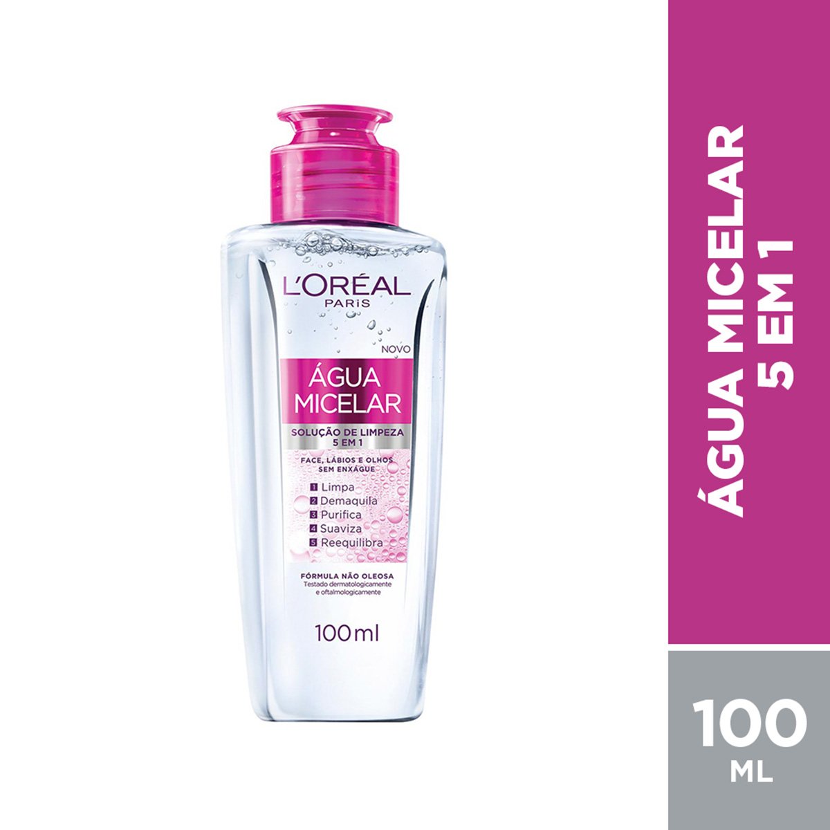 Água Micelar Solução de Limpeza 5 em 1 L'Oréal Paris - 100ml