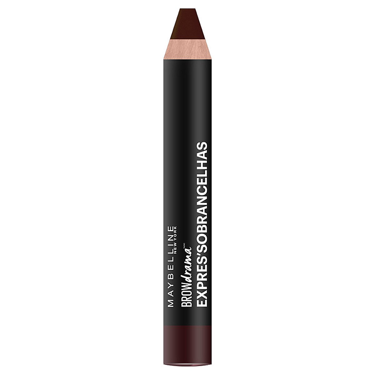 Lápis de Sobrancelha Maybelline Brow Drama Expres Cor Castanho Escuro