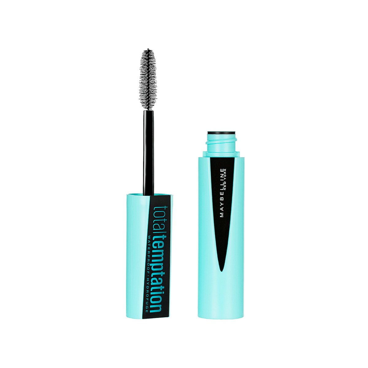 Máscara de Cílios Maybelline Total Temptation Blackest Black À Prova D'água