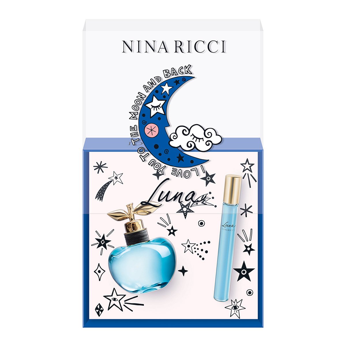 Kit Perfume Feminino Luna Nina Ricci Eau de Toilette 50ml + Roll On 10ml