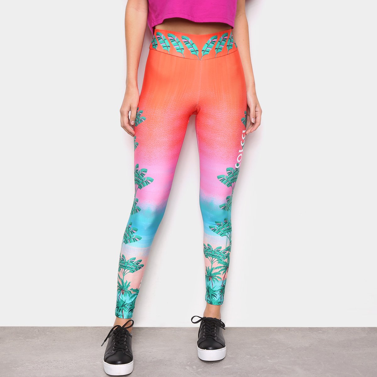Calça Colcci Legging Coqueiro Cintura Alta Feminina