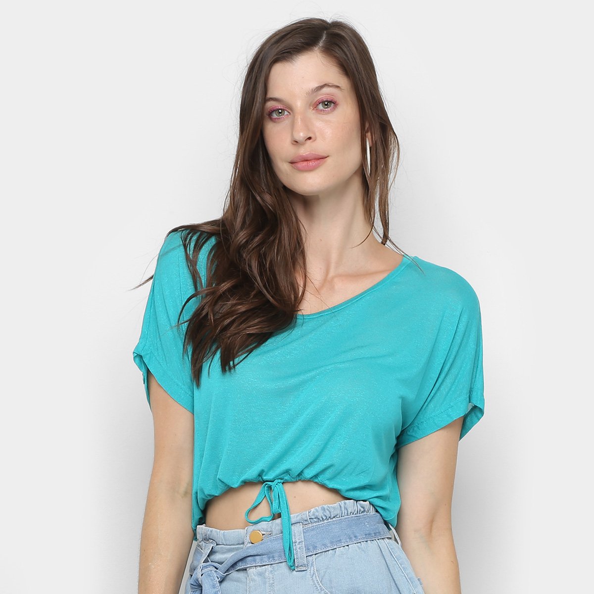 Blusa Vide Bula Manga Curta Ampla Feminina