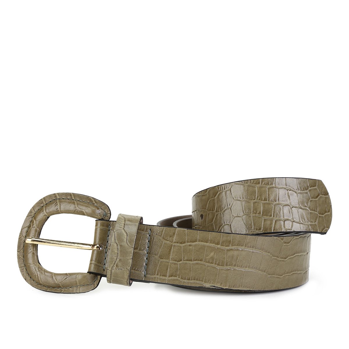 Cinto Couro Shoestock Croco Médio Feminino