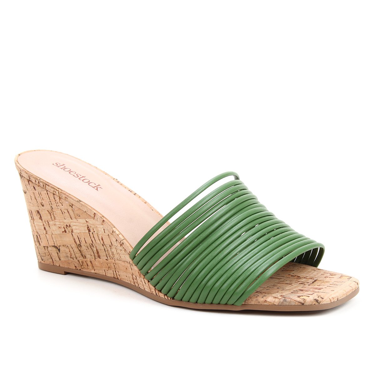 Mule Shoestock Anabela Tiras