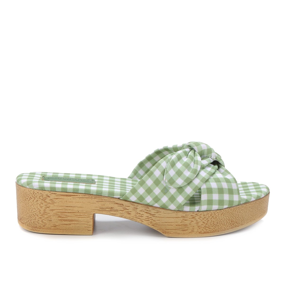 Tamanco Shoestock Clog Xadrez Vichy Laço