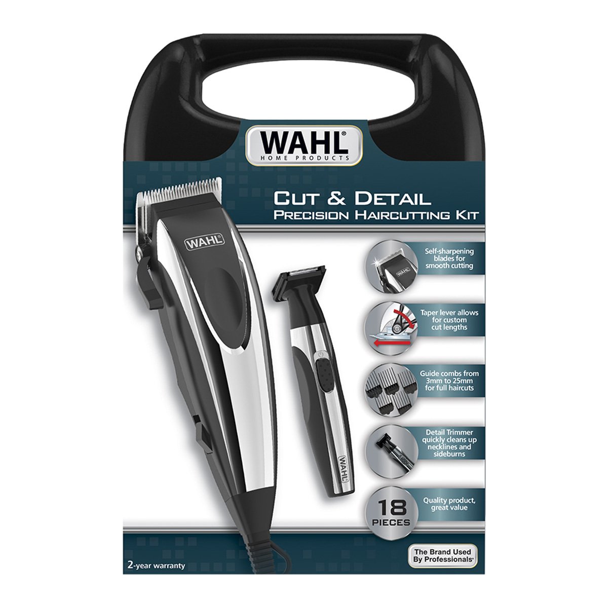 Kit Máquina de Cortar Cabelo e Aparador Wahl Cut & Detail - 220V
