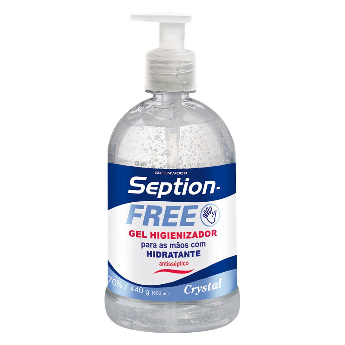 Gel Higienizador para Mãos Seption Free Crystal 500ml