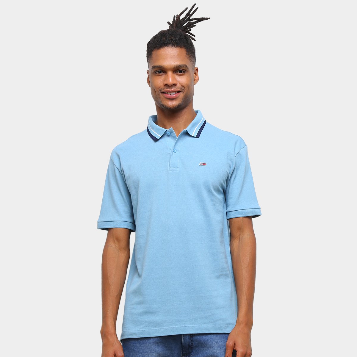 Camisa Polo Tommy Jeans Básica Masculina