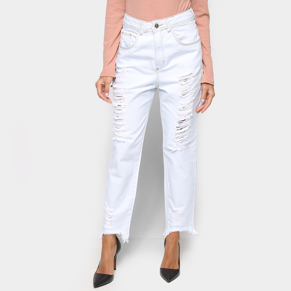 Calça Jeans Ecxo Destroyed Feminina
