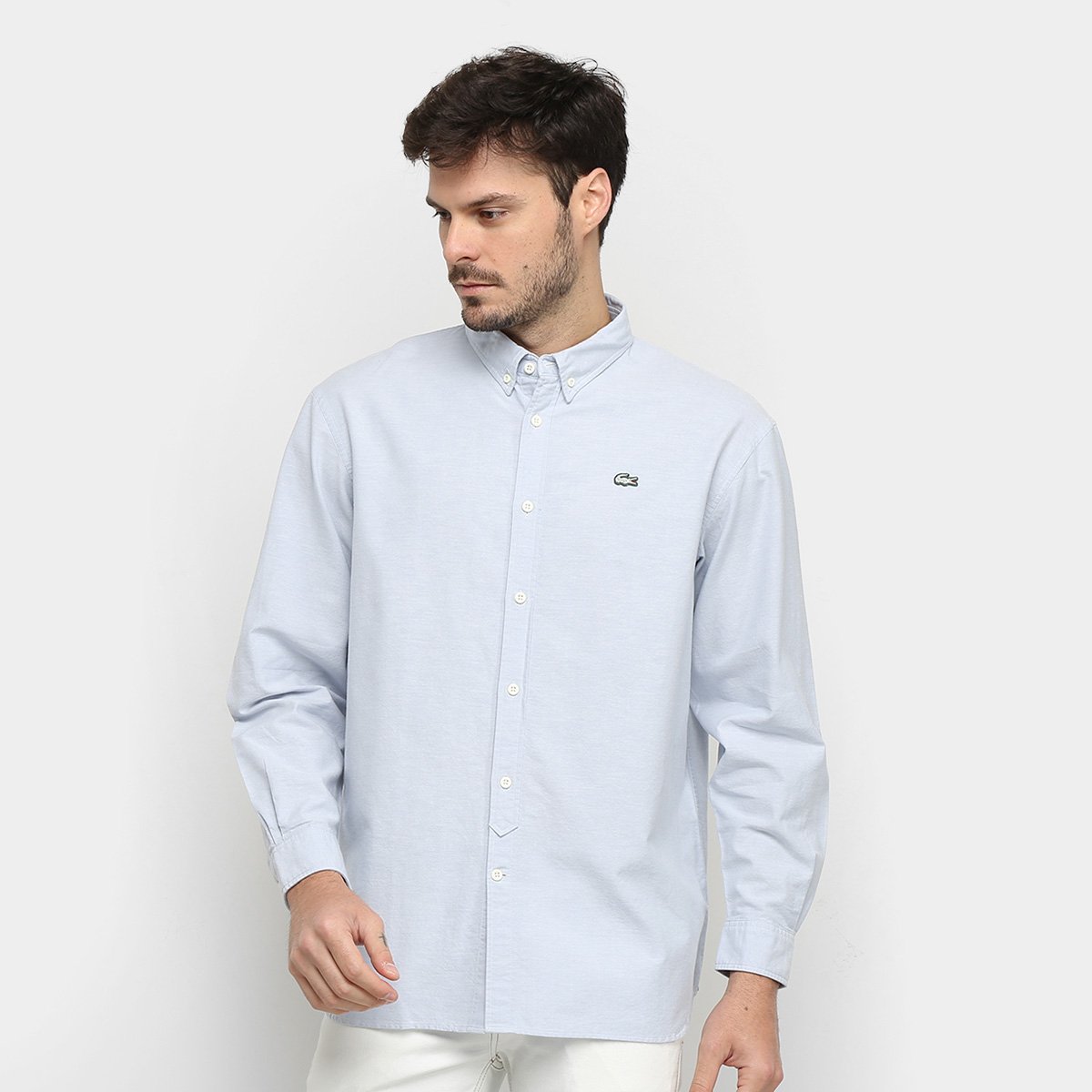 Camisa Lacoste Live Manga Longa Loose Fit Masculina