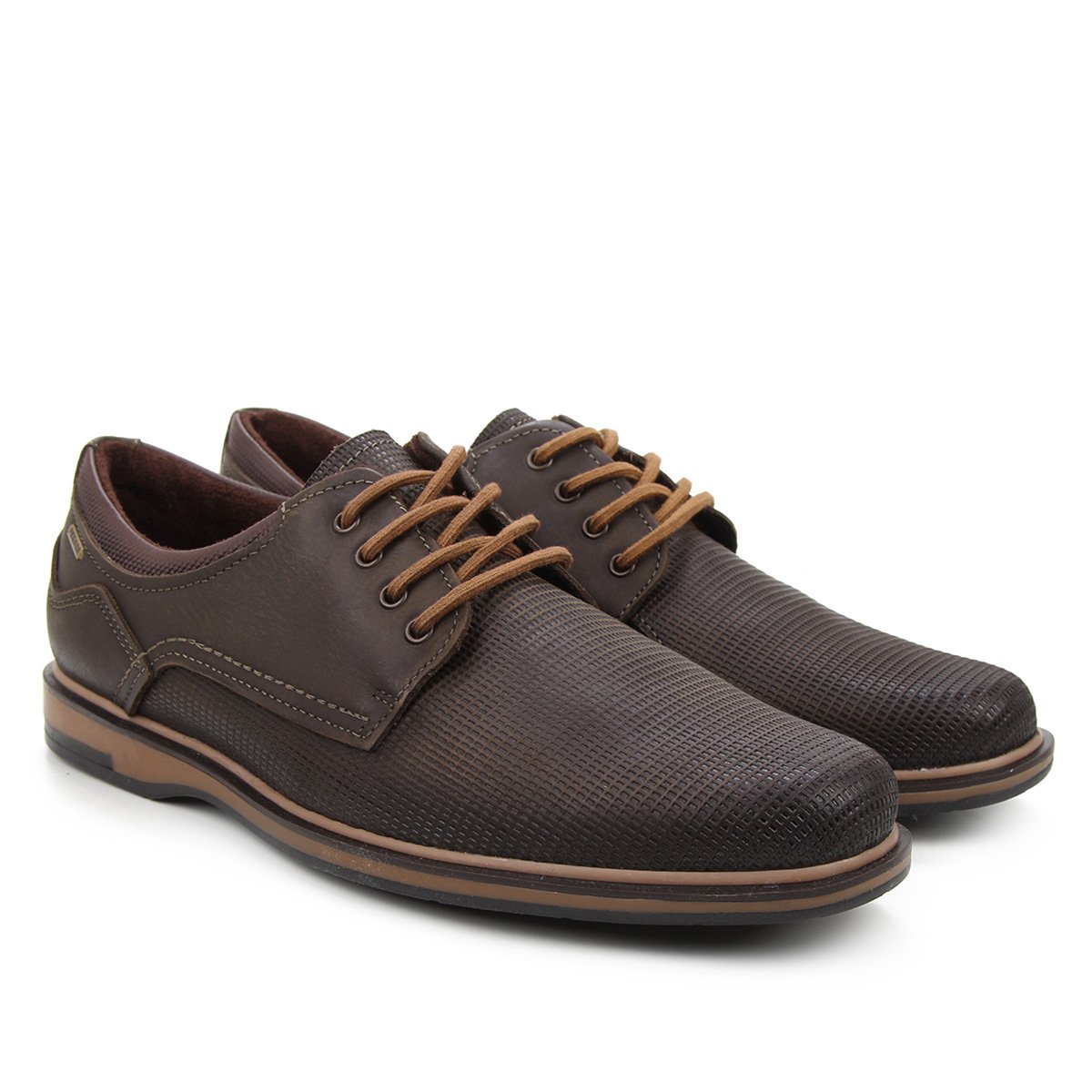 Sapato Casual Couro Pegada Textura Masculino