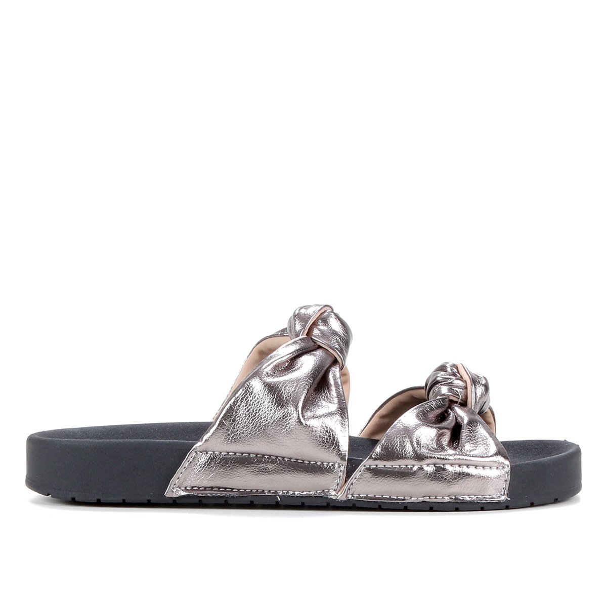 Rasteira Papete Shoestock Comfy Metalizado
