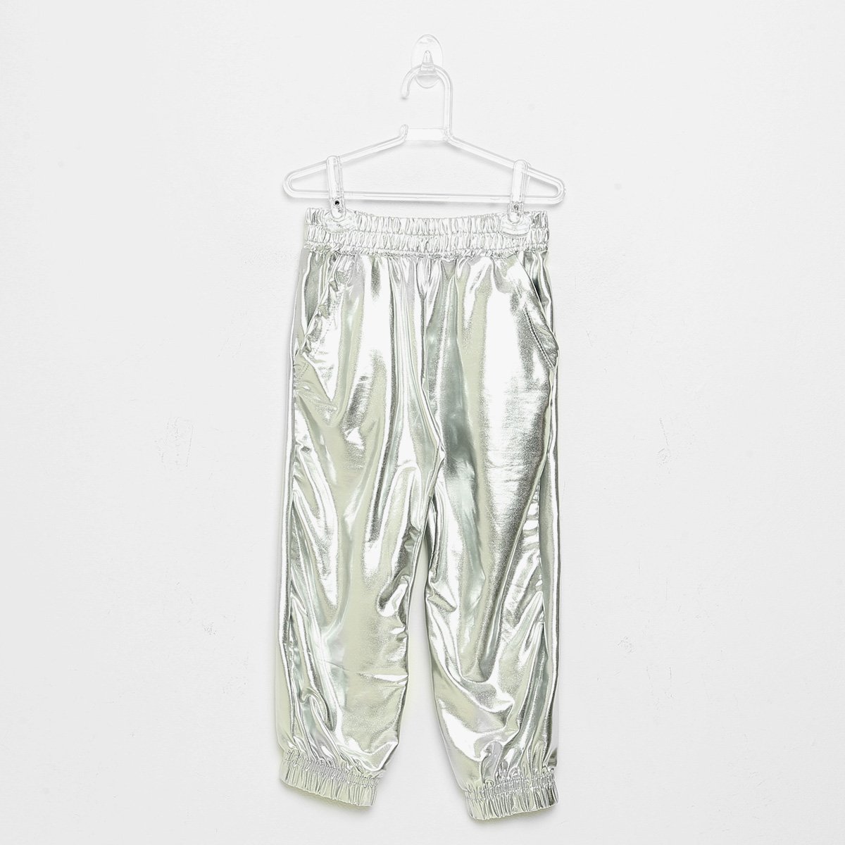Calça Infantil For Girl Cirrê Foil Metalizada Feminina