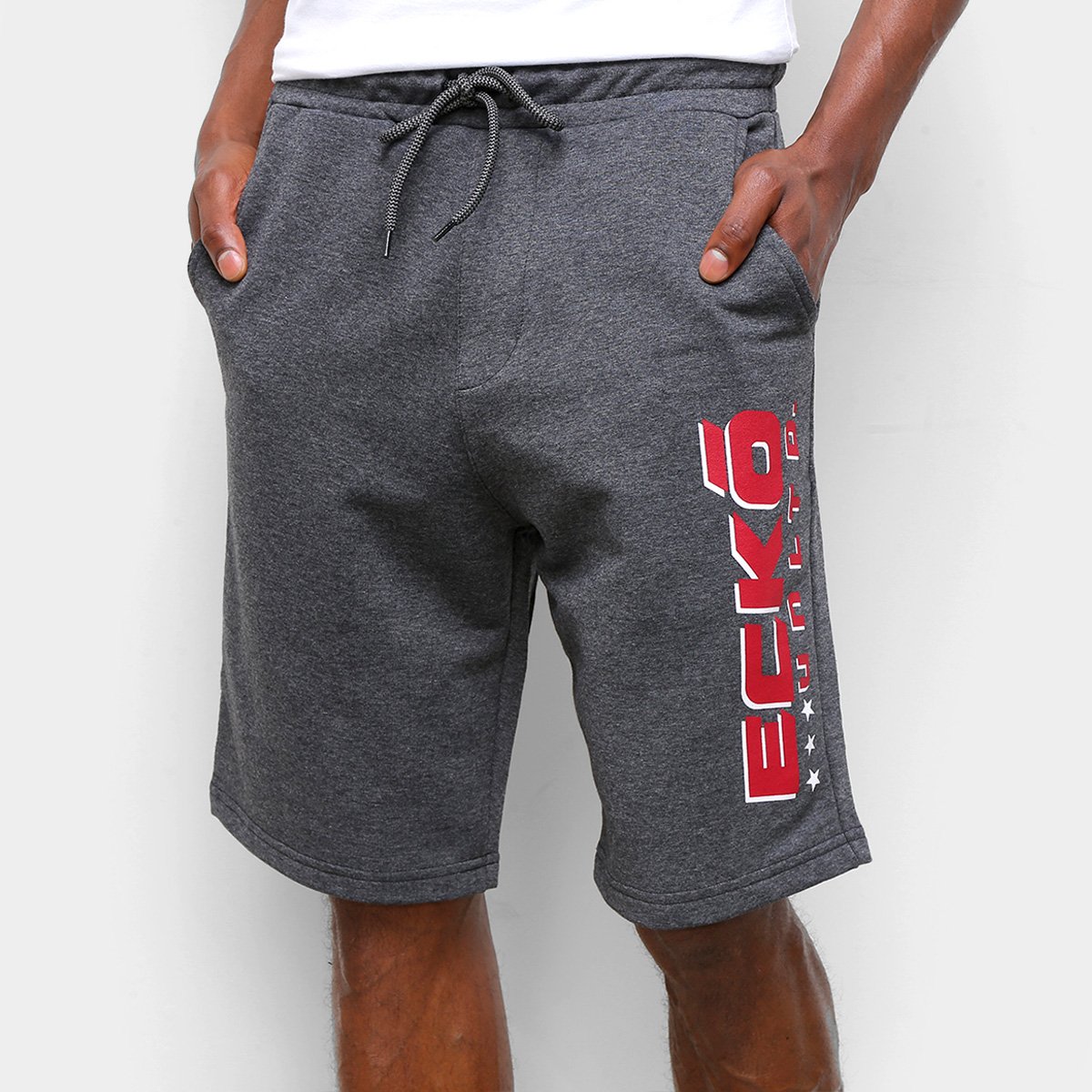 Bermuda Moletom Ecko Estampada Masculina