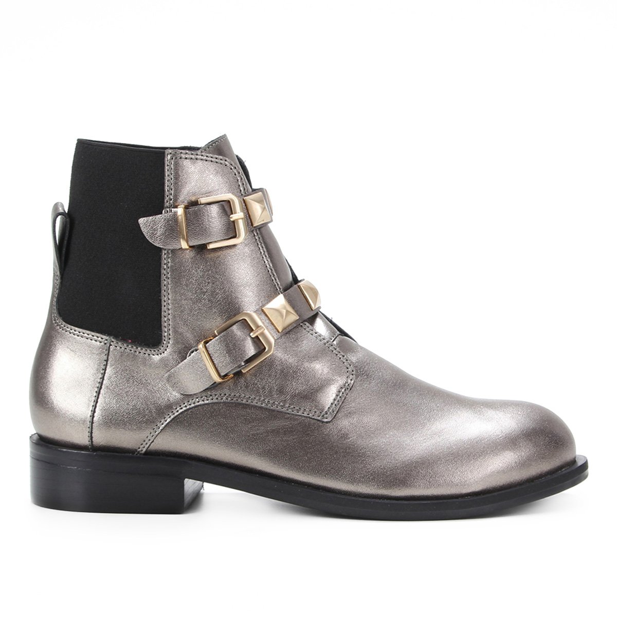 Bota Couro Carrano Metal Fivela Feminina