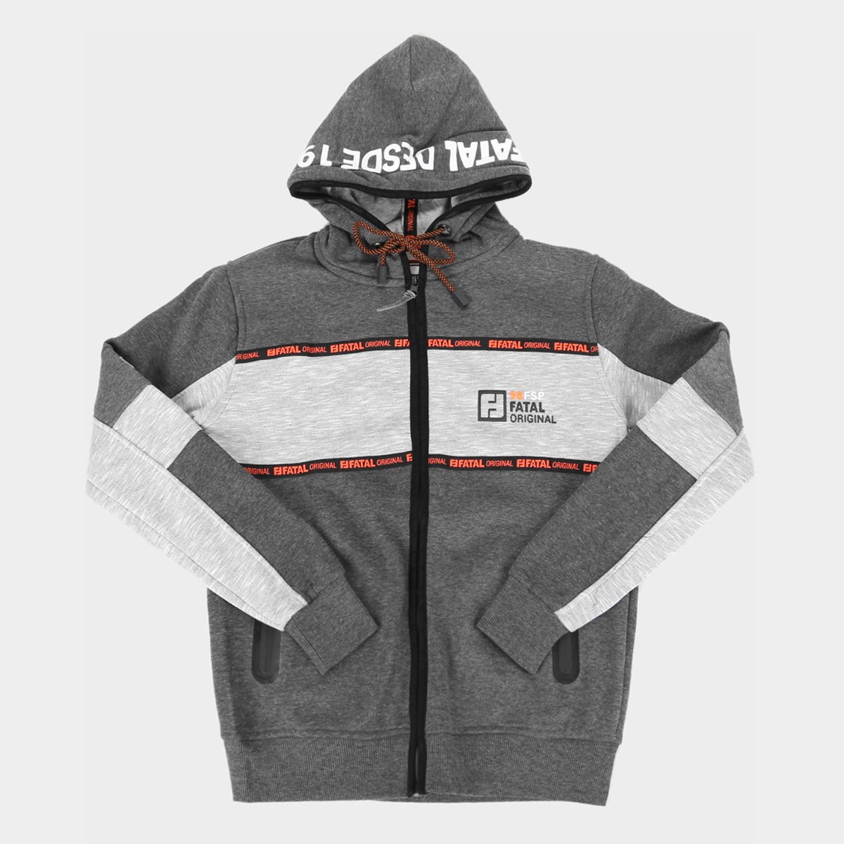 Jaqueta Moletom Juvenil Capuz Cordão Masculina