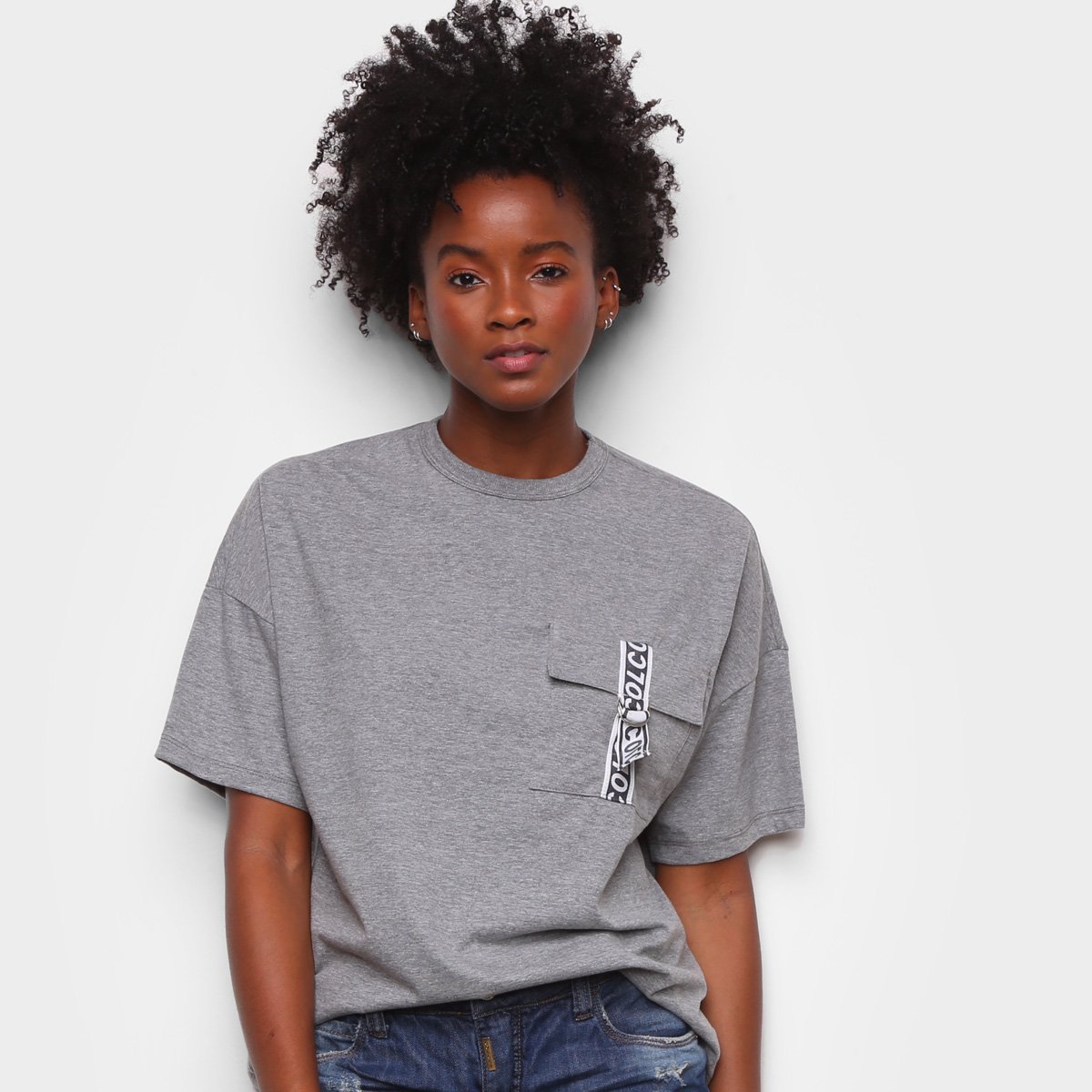 Camiseta Colcci Com Bolso Feminina