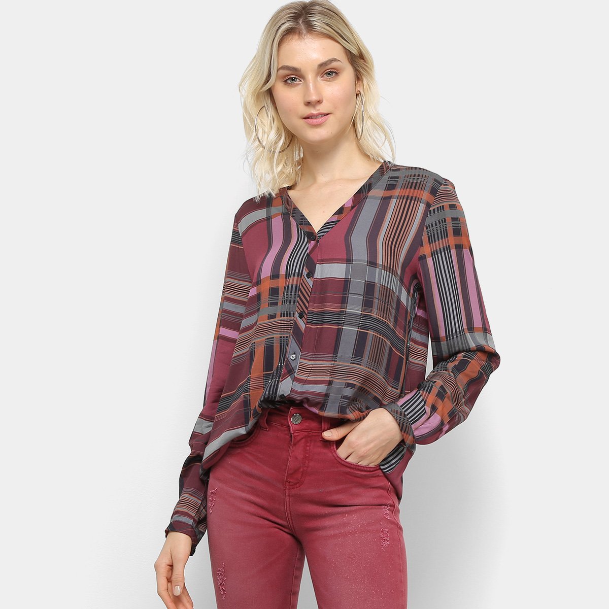 Camisa Manga Longa Colcci Estampada Feminina