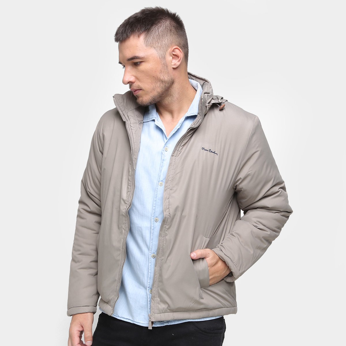 Jaqueta Pierre Cardin Com Capuz Masculina