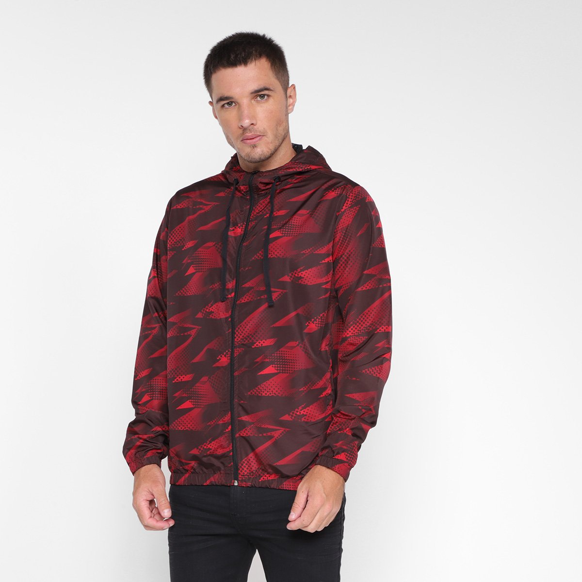 Jaqueta Wall Corta Vento Estampada C/ Capuz Masculina