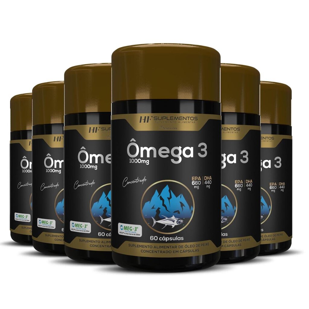 6X OMEGA 3 ALASCA 33/22 CONCENTRADO 60CAPS HF SUPLEMENTOS