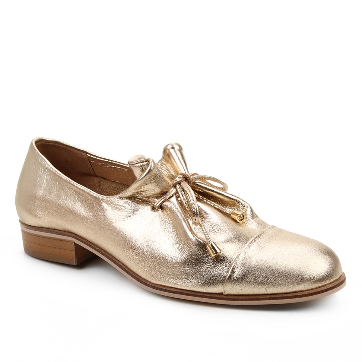 Oxford Couro Shoestock Amarração Feminino