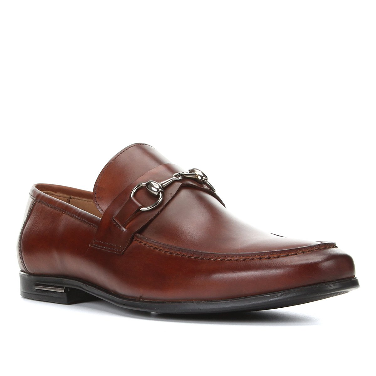 Sapato Casual Couro Shoestock Detalhe Metal Masculino