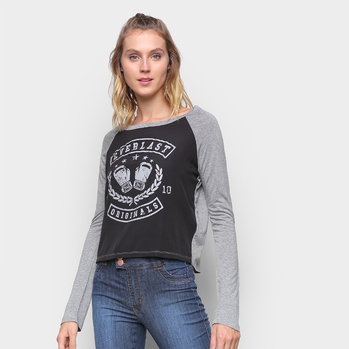 Camiseta Manga Longa Everlast Originals Feminina