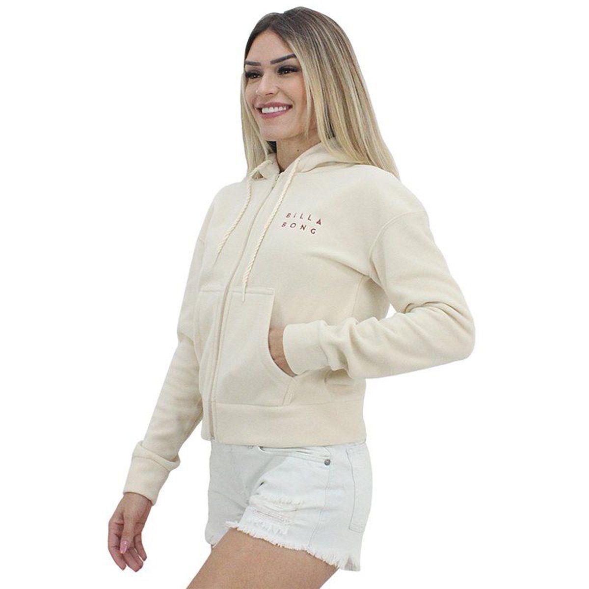 Moletom Billabong Aber Cute Capuz Feminino
