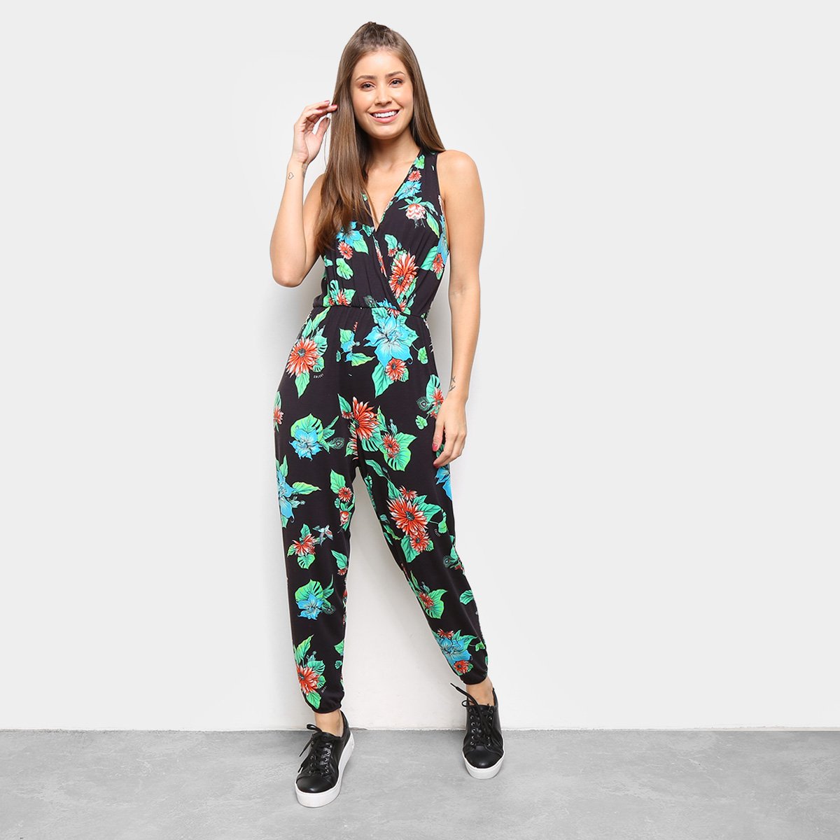 Macacão Longo Colcci Floral Feminino