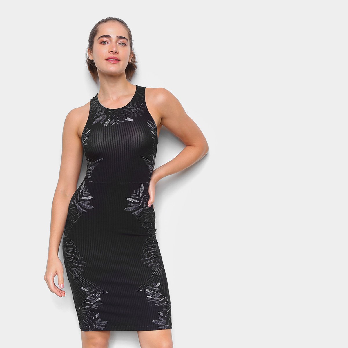 Vestido Colcci Midi Curto Estampado