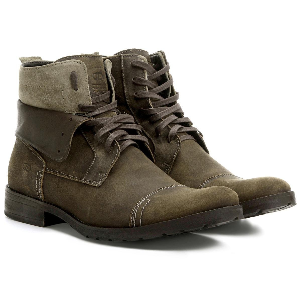 Bota Couro Cano Médio Democrata Stroke Masculina
