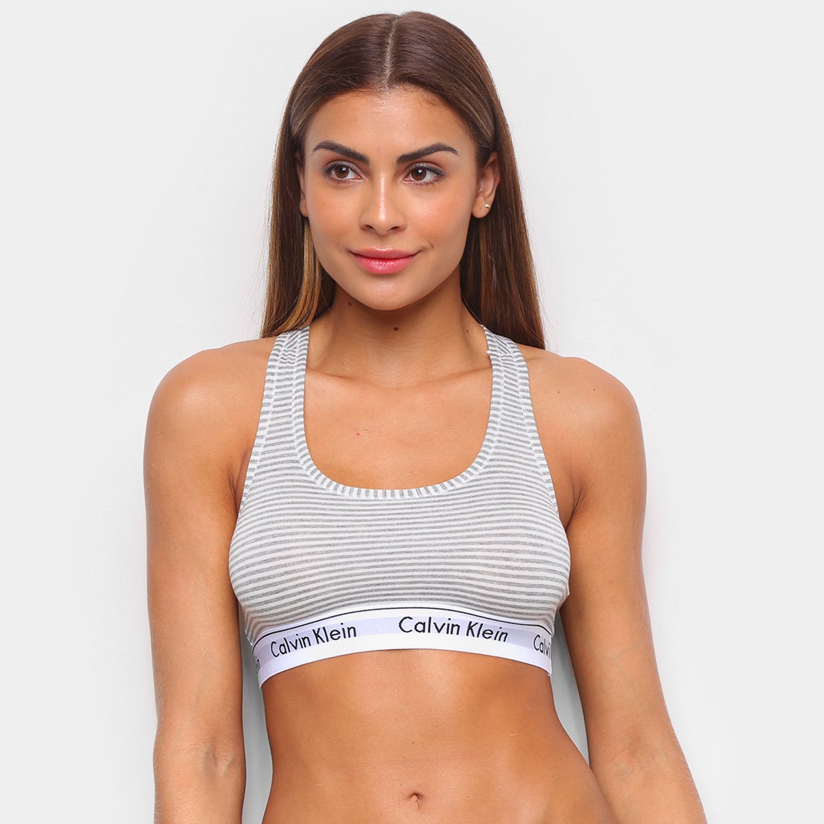 Top Nadador Calvin Klein Moderno Cotton Listrado
