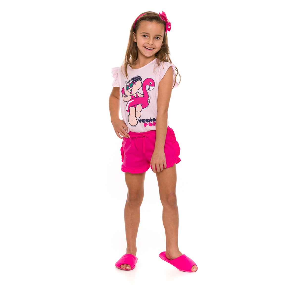 Pijama Infantil Evanilda Turma da Mônica Feminino