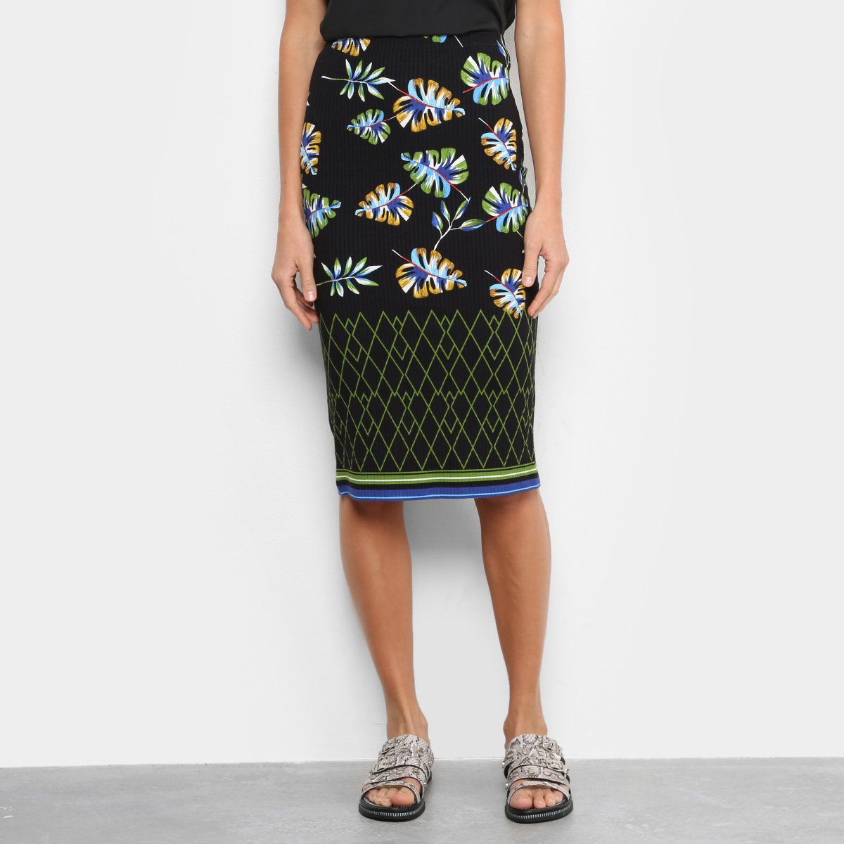 Saia Colcci Midi Estampada