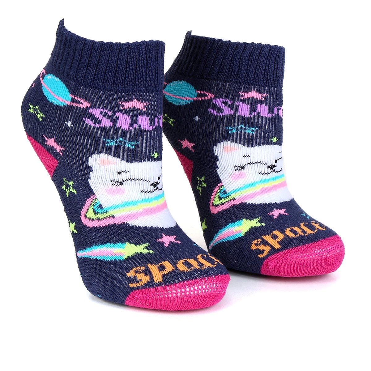 Meia Bebê Selene Atoalhada Estampada Feminina