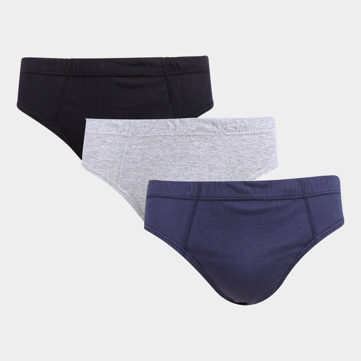 Kit Cuecas Slip Selene Slip Elástico Embutido 3 Peças