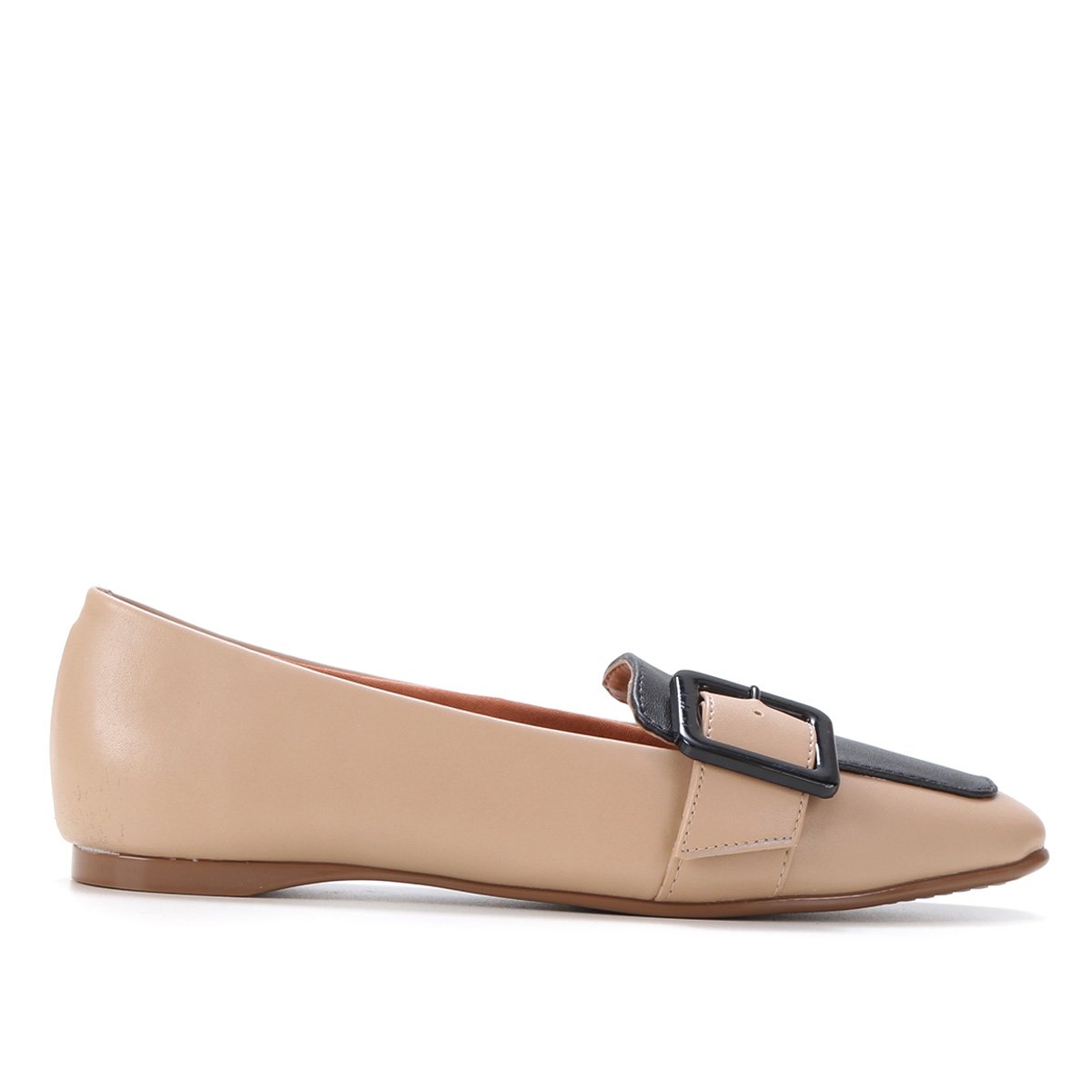 Mocassim Vizzano Bicolor Fivela Bico Quadrado