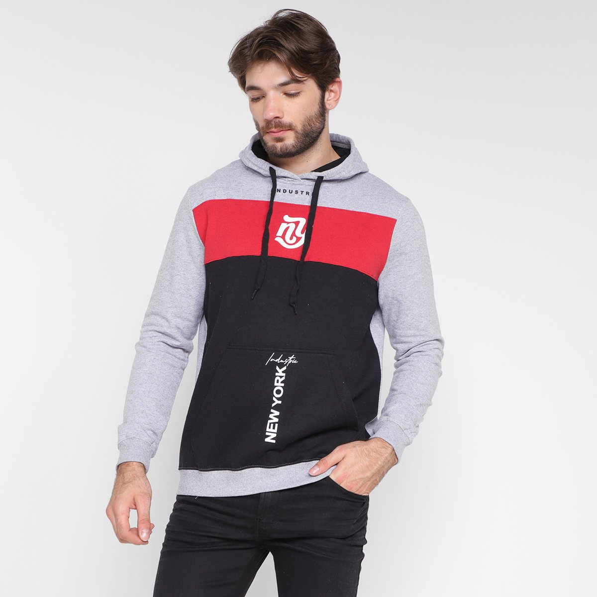 Moletom Industrie New York C/ Capuz Masculino