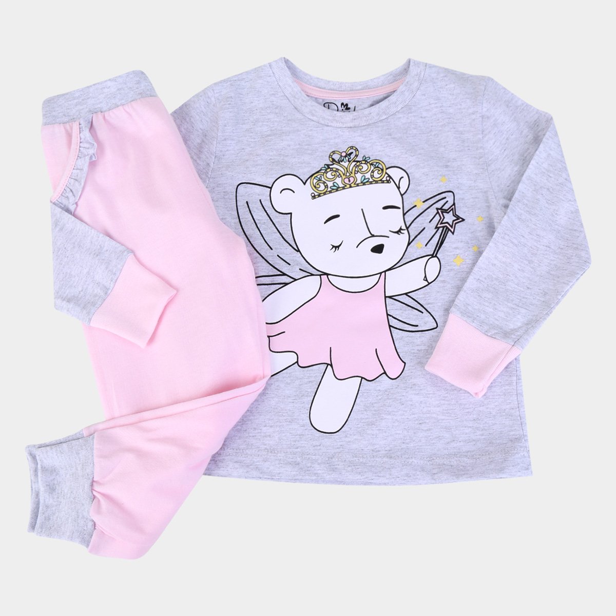 Pijama Infantil Evanilda Longo Fada Feminino