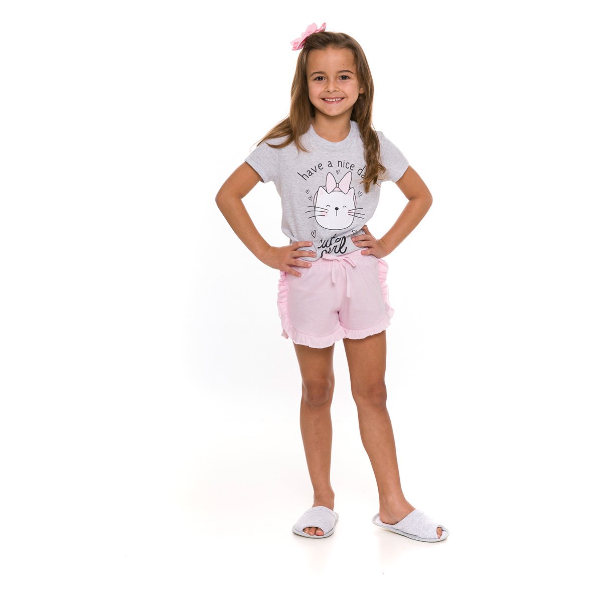 Pijama Infantil Evanilda Cute Girl Feminino