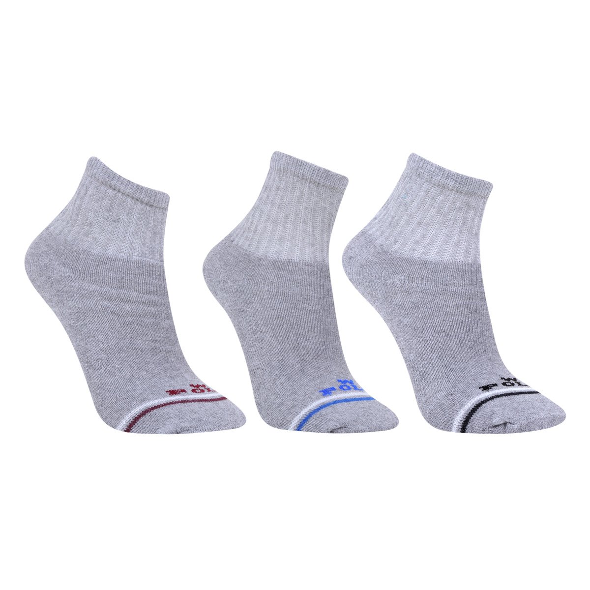 Kit Meia Infantil Polo Cano Baixo 3 Pares Masculino