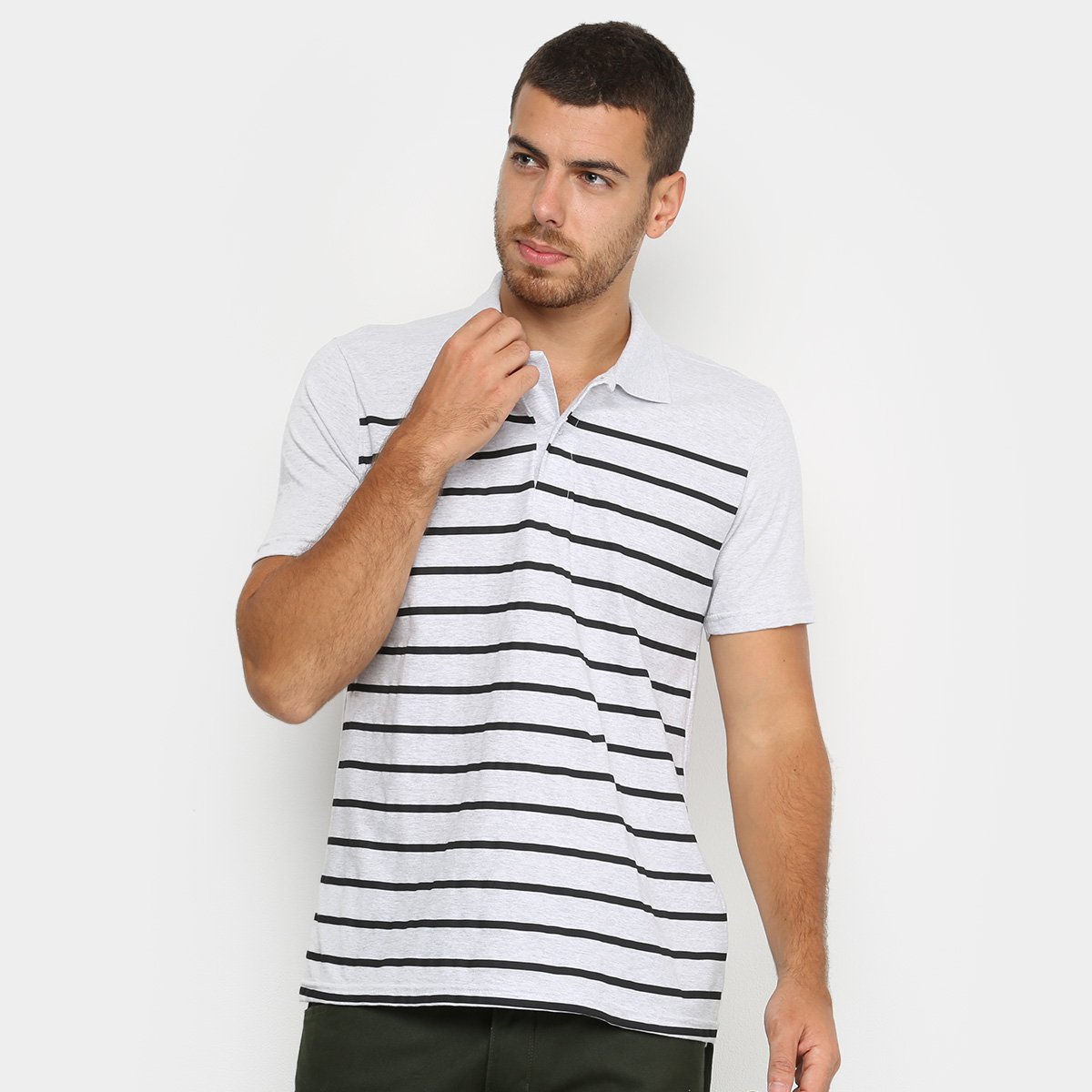 Camisa Polo Burn Listrada Masculina