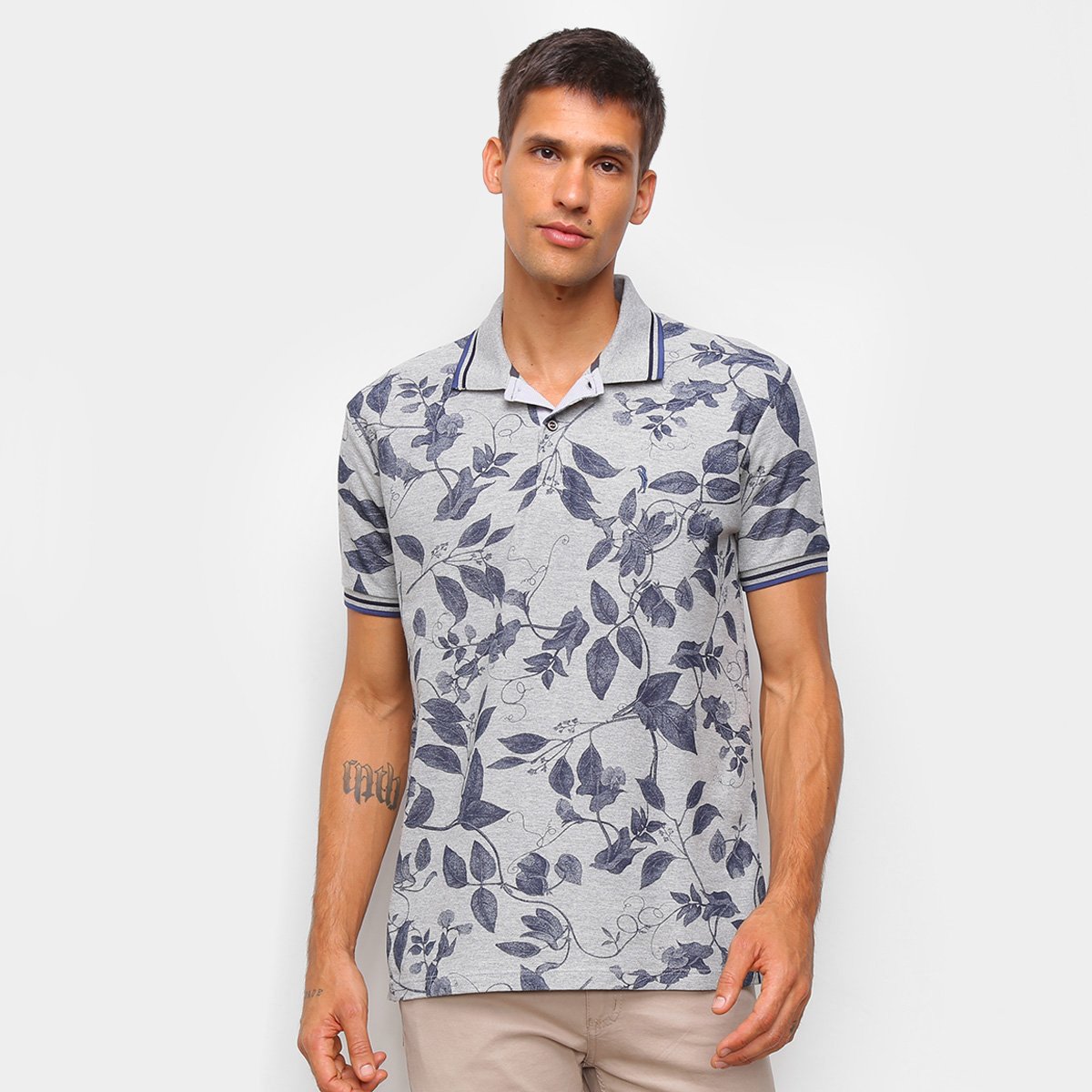 Camisa Polo Aleatory Estampada Masculina