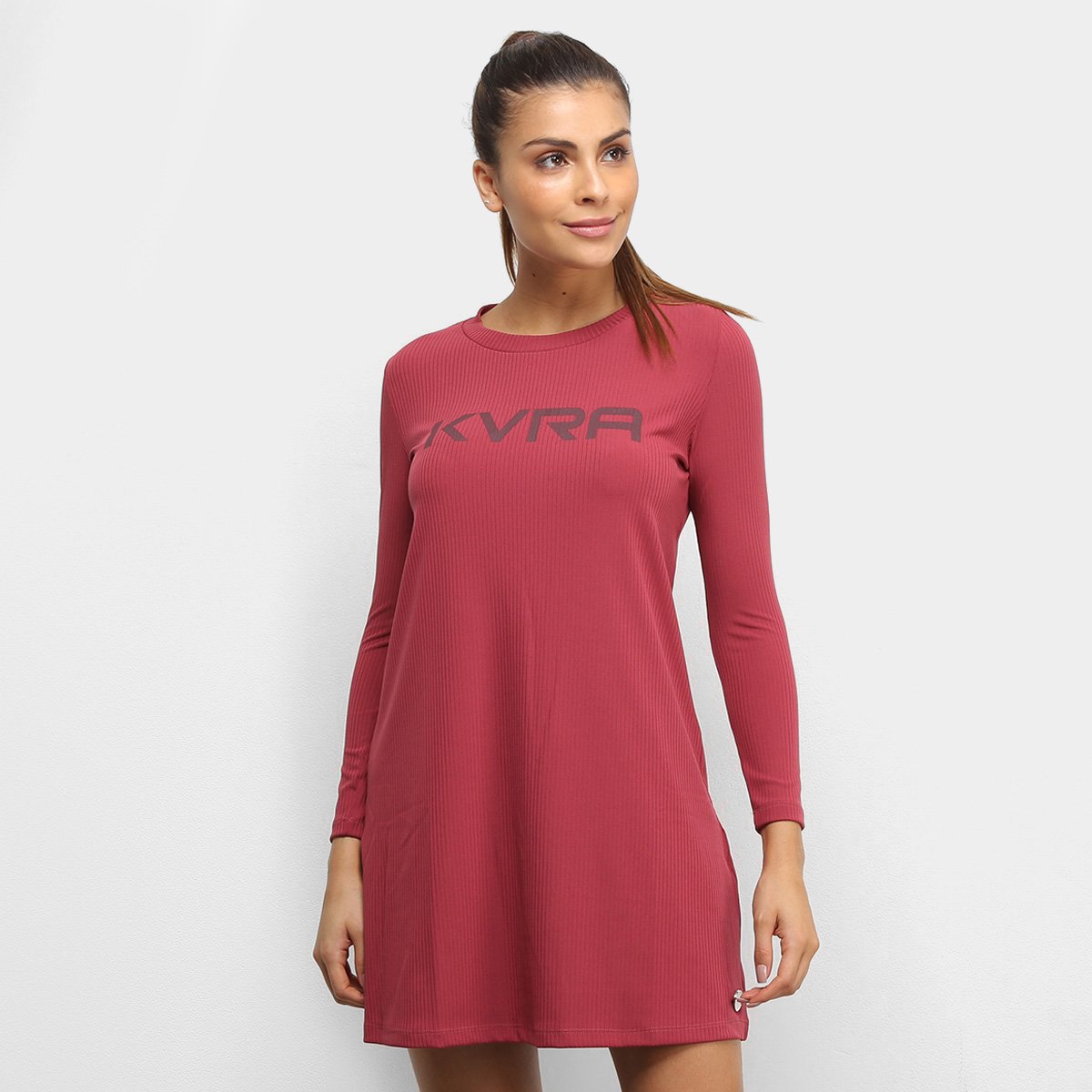 Vestido KVRA Dalas Manga Longa Feminino