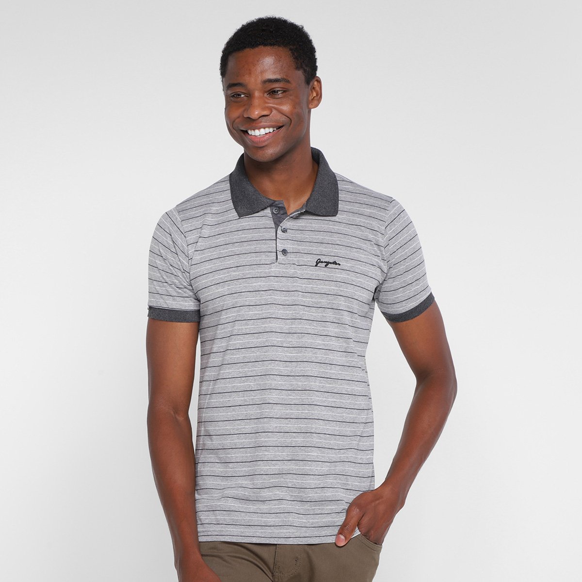 Camisa Polo Gangster Listrada Masculina