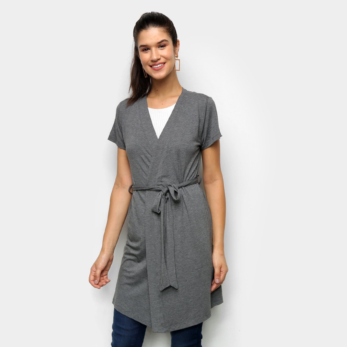 Robe Cor Com Amor Robe Manga Curta Básico Feminino