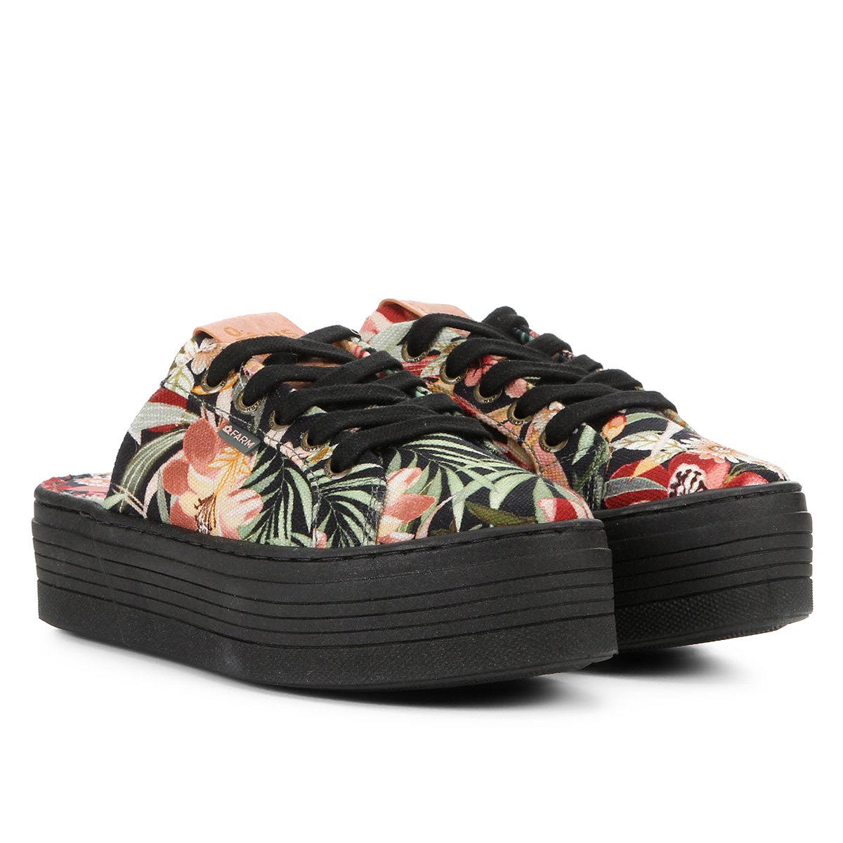 Tênis Farm Tn Laje Mule Borda Flor Flatform Feminino