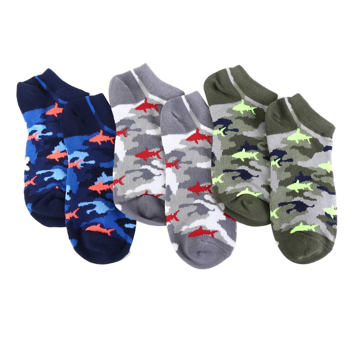 Meia Infantil GAP Cano Baixo Camuflado c/ 3 Pares
