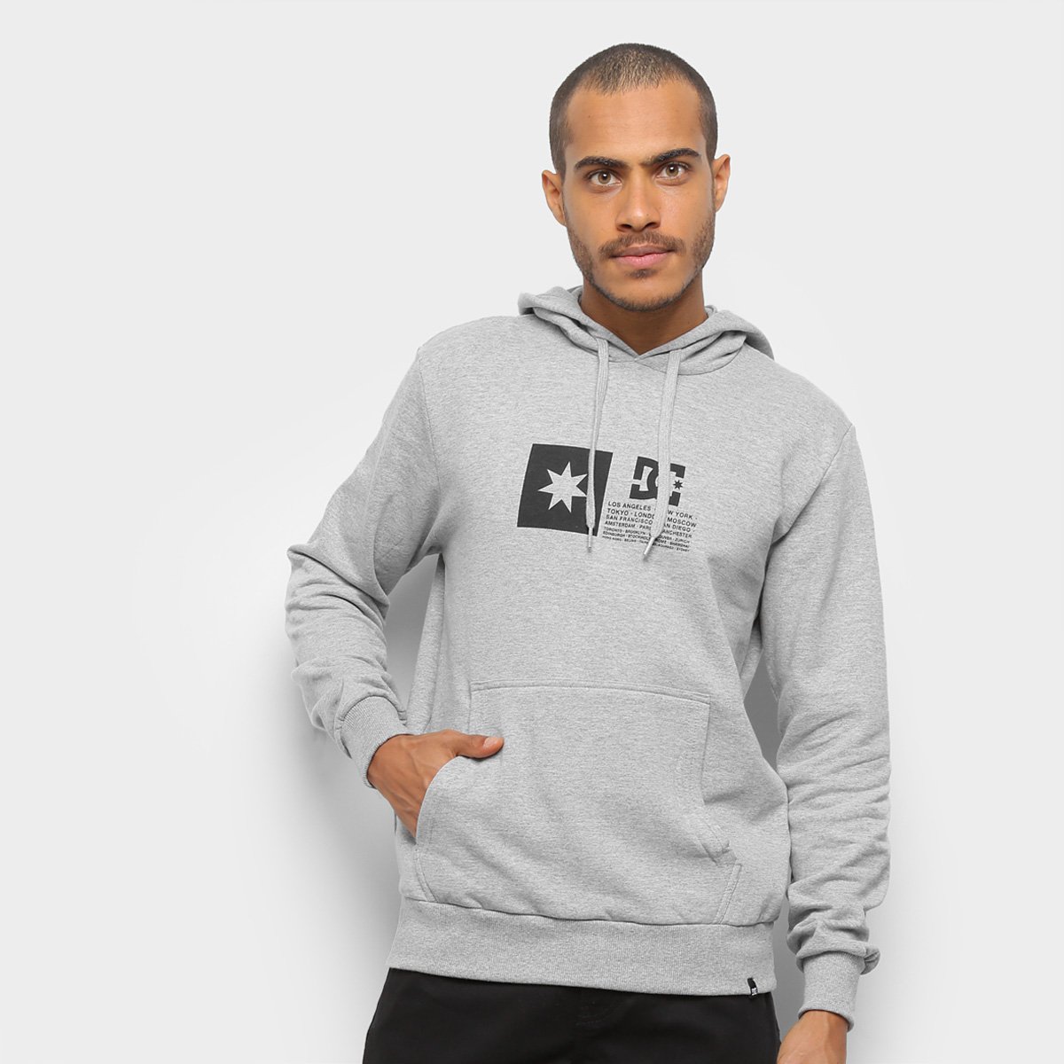 Moletom DC Shoes Flag Lines Canguru Masculino